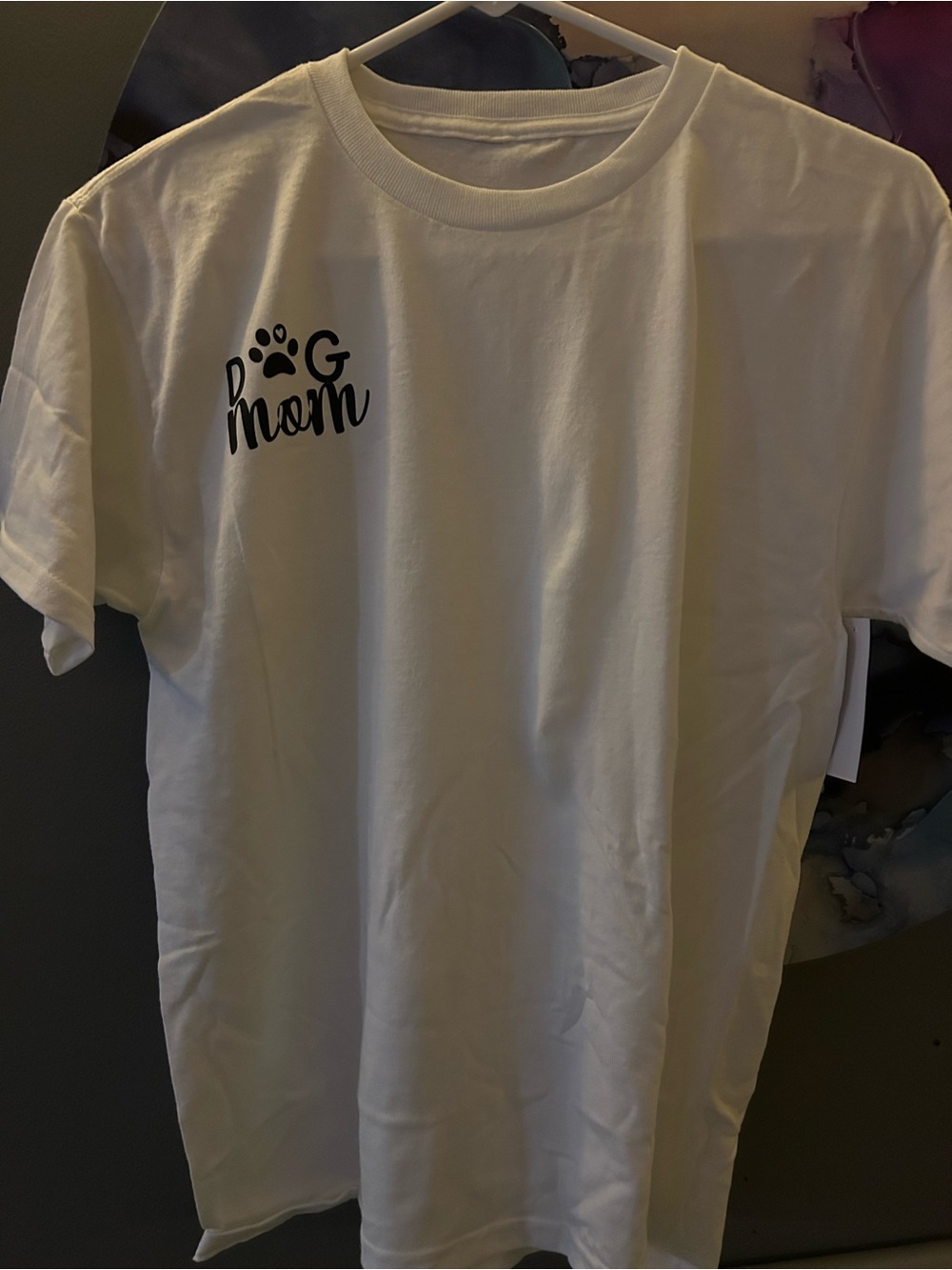 Dog Mom Graphic Tee - White